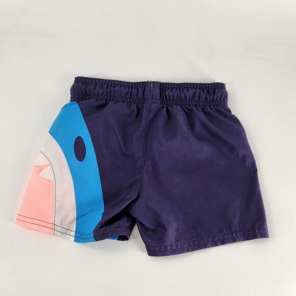Cat & Jack Hungry Shark Swim Trunks Toddler 2T Blue Mesh Lined Water Shorts - Picture 2 of 4
